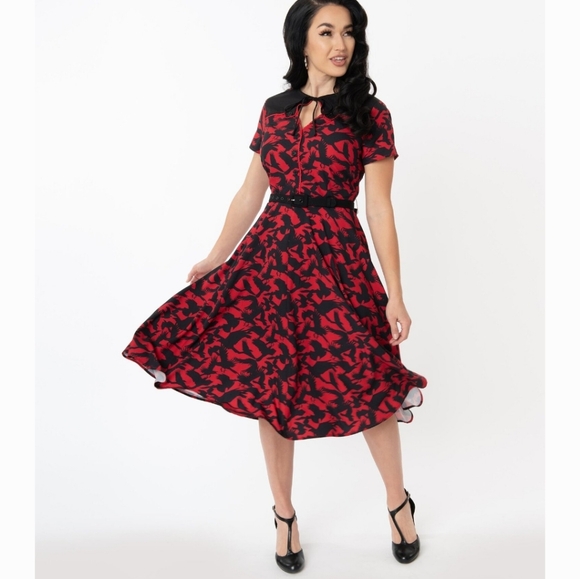 Unique Vintage Dresses & Skirts - The Birds Size 14 Dress Unique Vintage